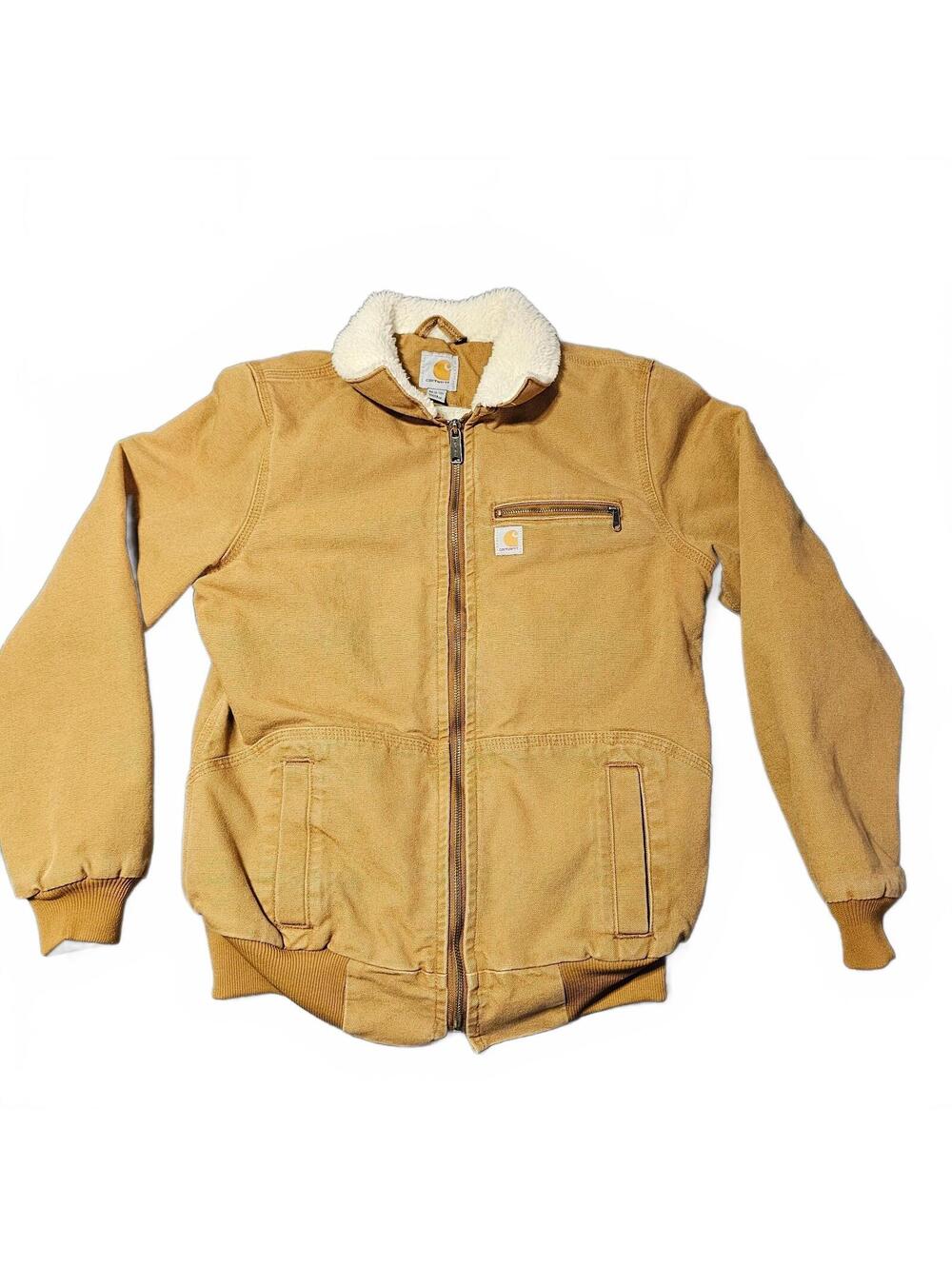 Carhartt Women's Chore Coat Size 8 10 Med Sherpa Lined Warm Western Work Canvas